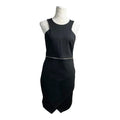 Missguided Black Mini Dress Bodycon Gold Zip Detail Women’s UK Size 12