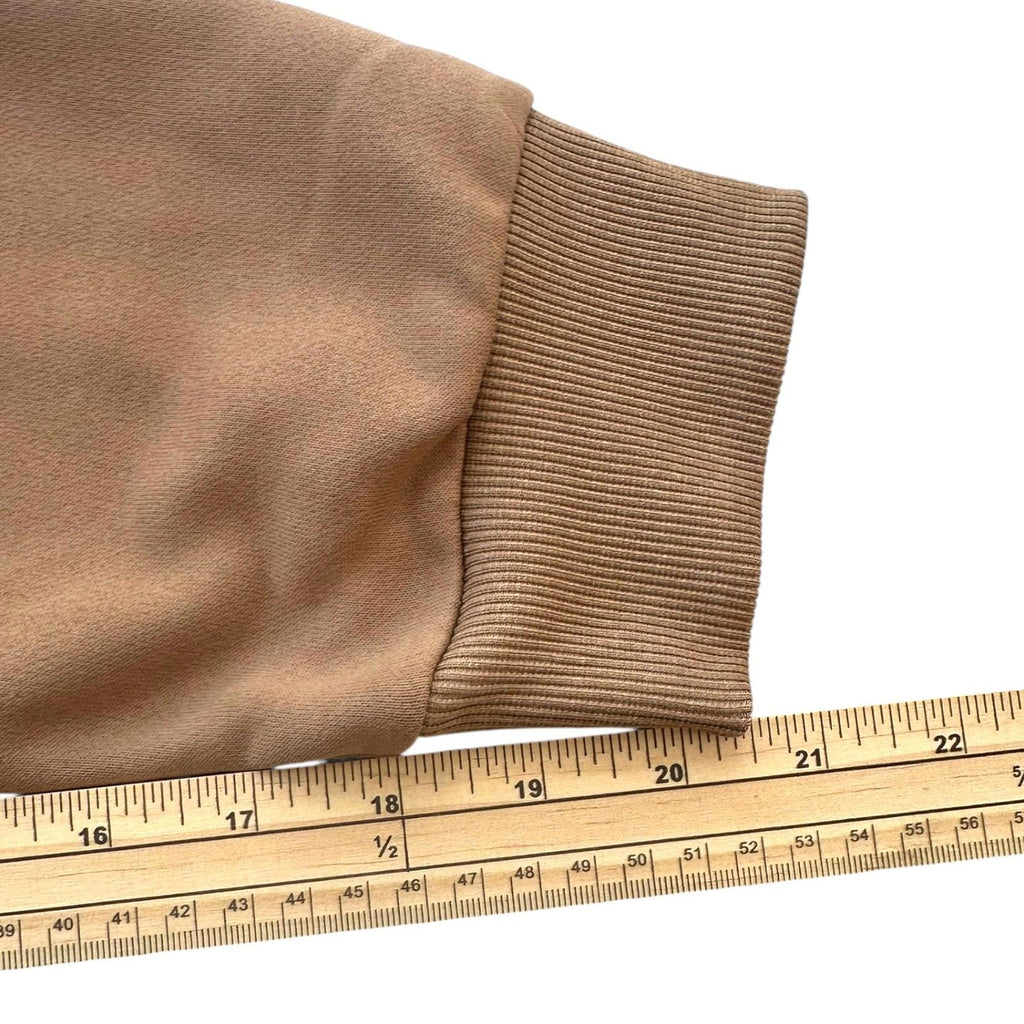Casual Jumper Men's UK Size XL Brown Long Sleeve Crew Neck Stretch Waist Cuff