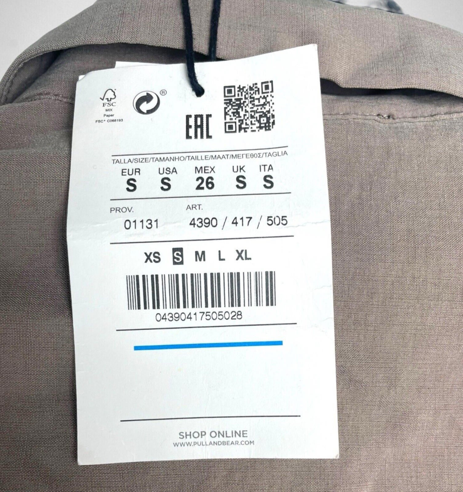 Pull & Bear Shirt Dress Stretch Women’s UK Size S (6-8)