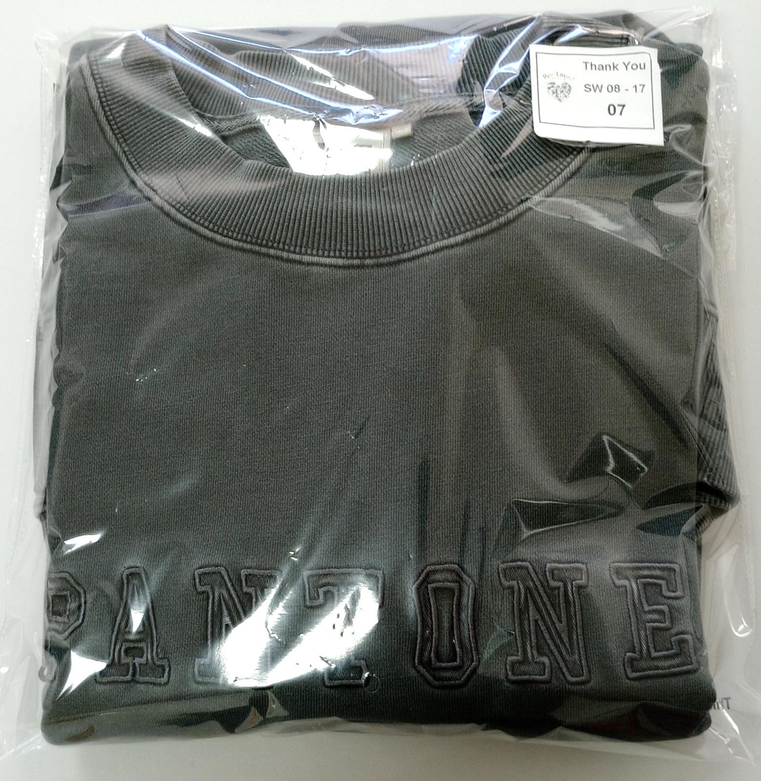 BSTN Pantone Sweatshirt Men's UK Size XL Long Sleeves Grey 100% Cotton Jumper