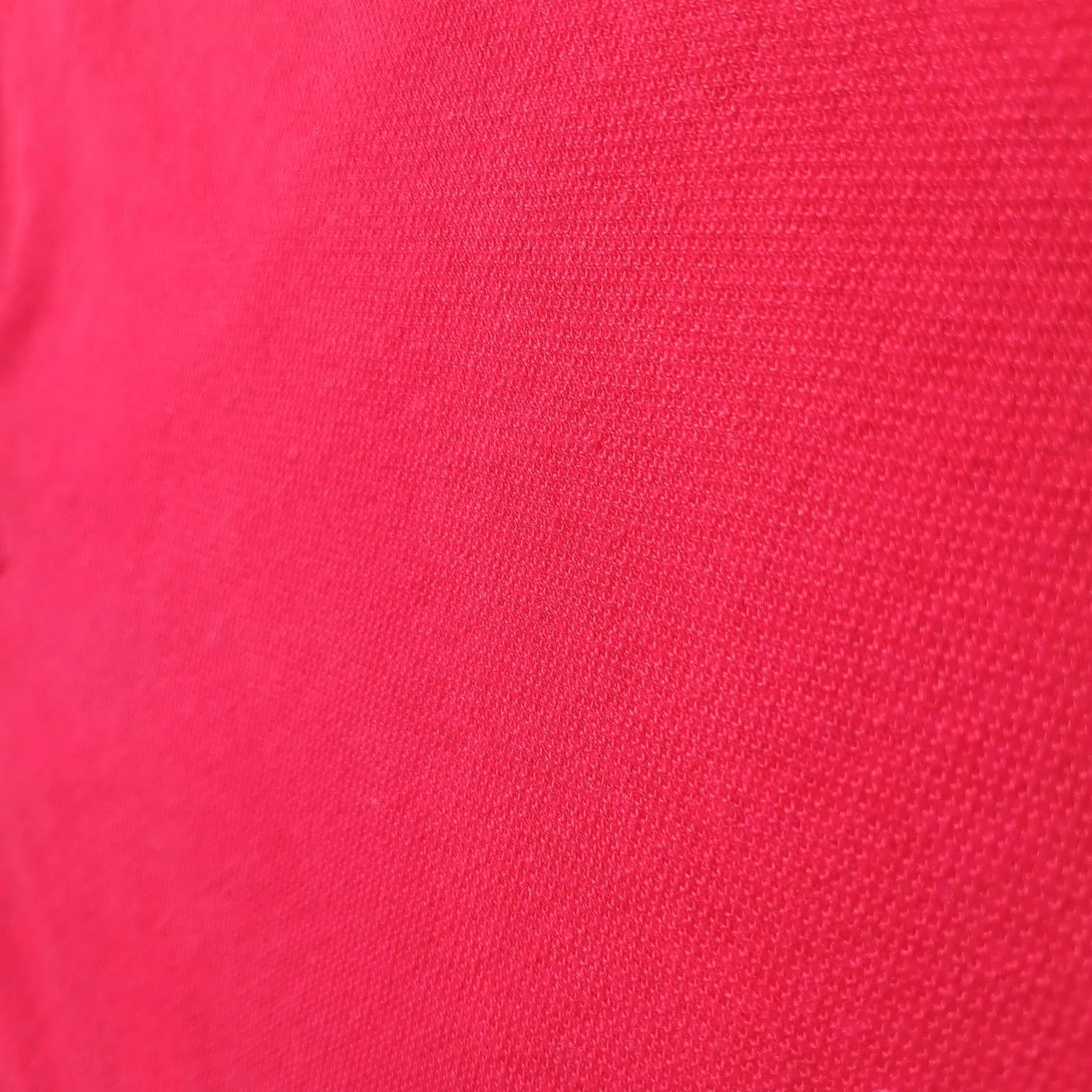 Asics Polo Shirt Men's UK Size S Red Short Sleeve Embroided Logo Cotton Blend