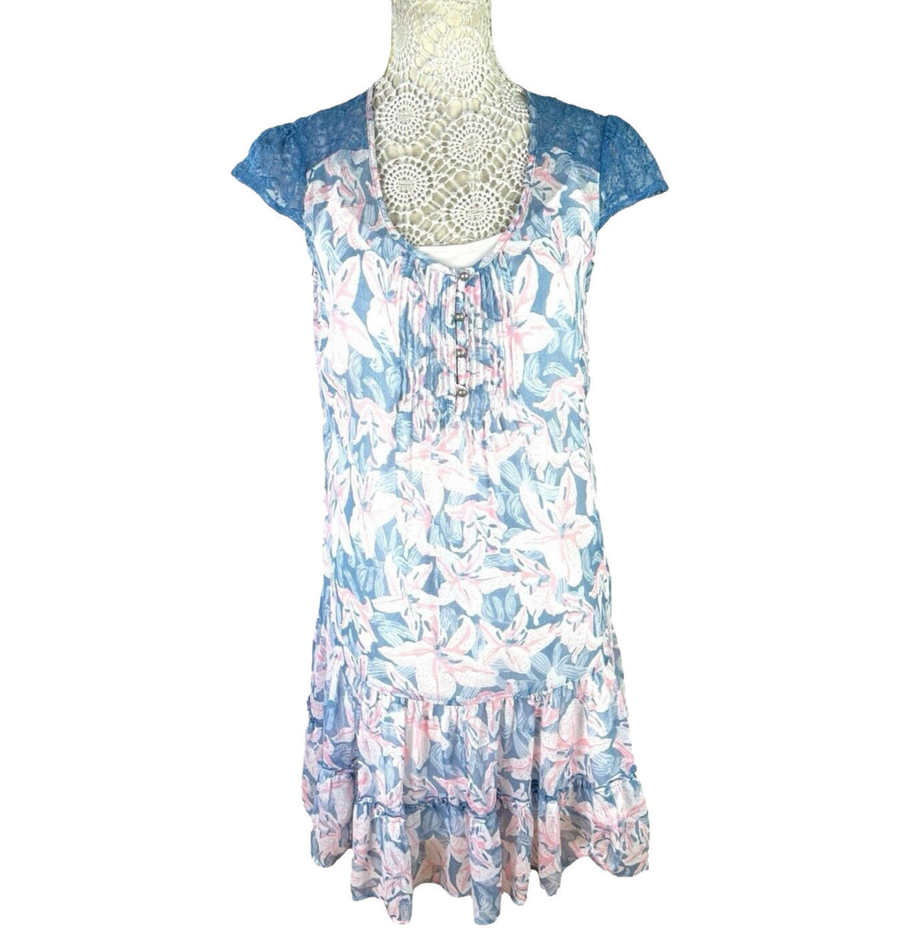 Marks & Spencer Indigo Collection 2 Peice Mini Dress Floral Women’s UK Size 12