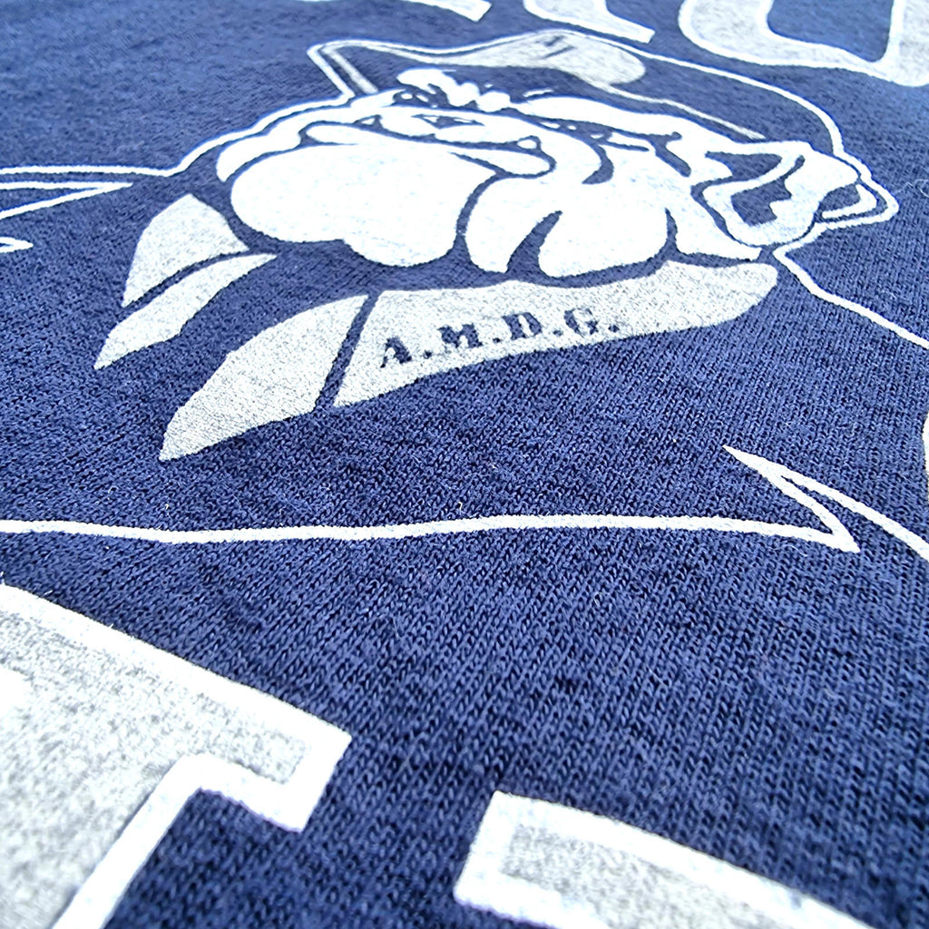 Arrupe Jesuit Graphic Print T-Shirt Men's UK Size M Blue Crew Neck 100% Cotton