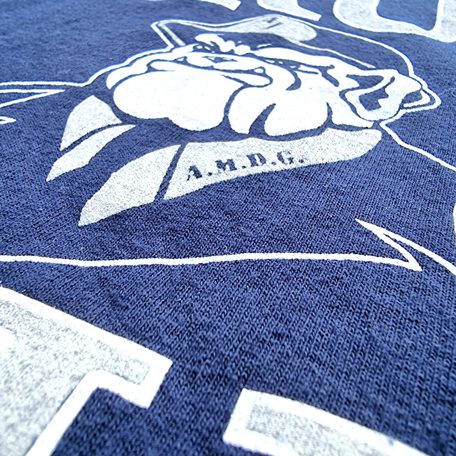 Arrupe Jesuit Graphic Print T-Shirt Men's UK Size M Blue Crew Neck 100% Cotton