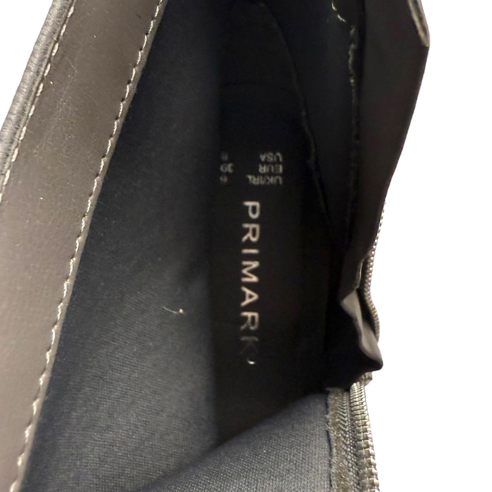Primark Ankle Boots Women’s UK Size 6 Metallic Block Heel Pointed Zip Fastening