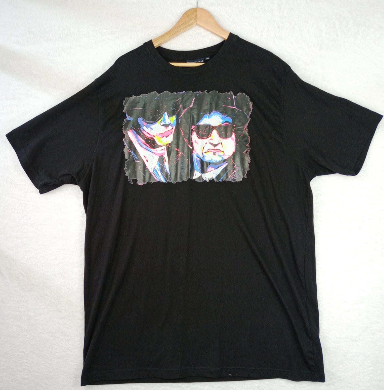 Blues Brothers Graphic Print T-Shirt Tall Men's UK Size 3XL Black 100% Cotton