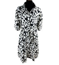New Look Abstract Print Mini Shirt Dress Women’s UK Size 18 Belted Knee Length