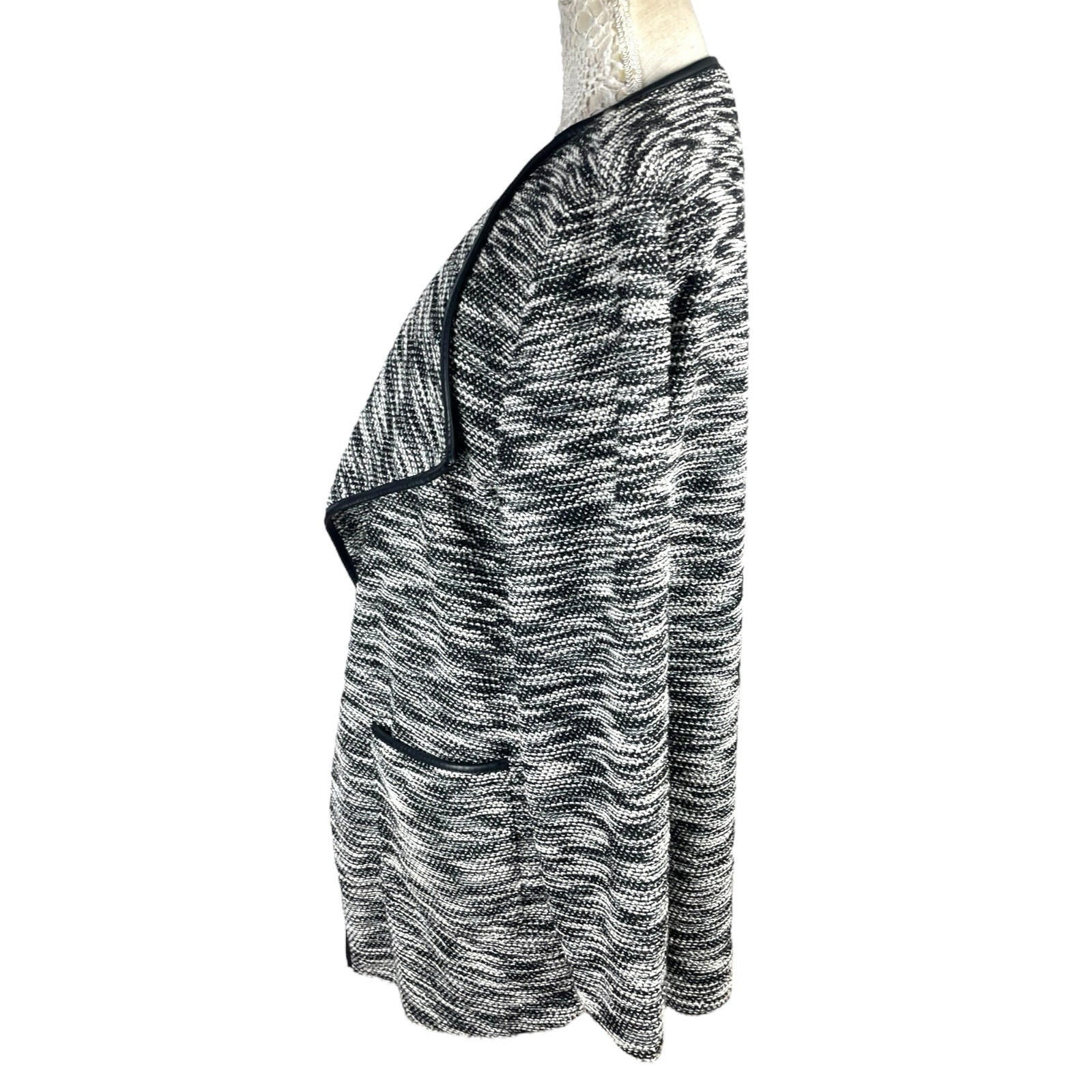 Thin Jacket George Black And White Open Front Women’s UK Size 16