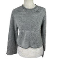 H&M Knit Jumper Grey Marl Long Sleeve Cropped Women’s UK Size XS