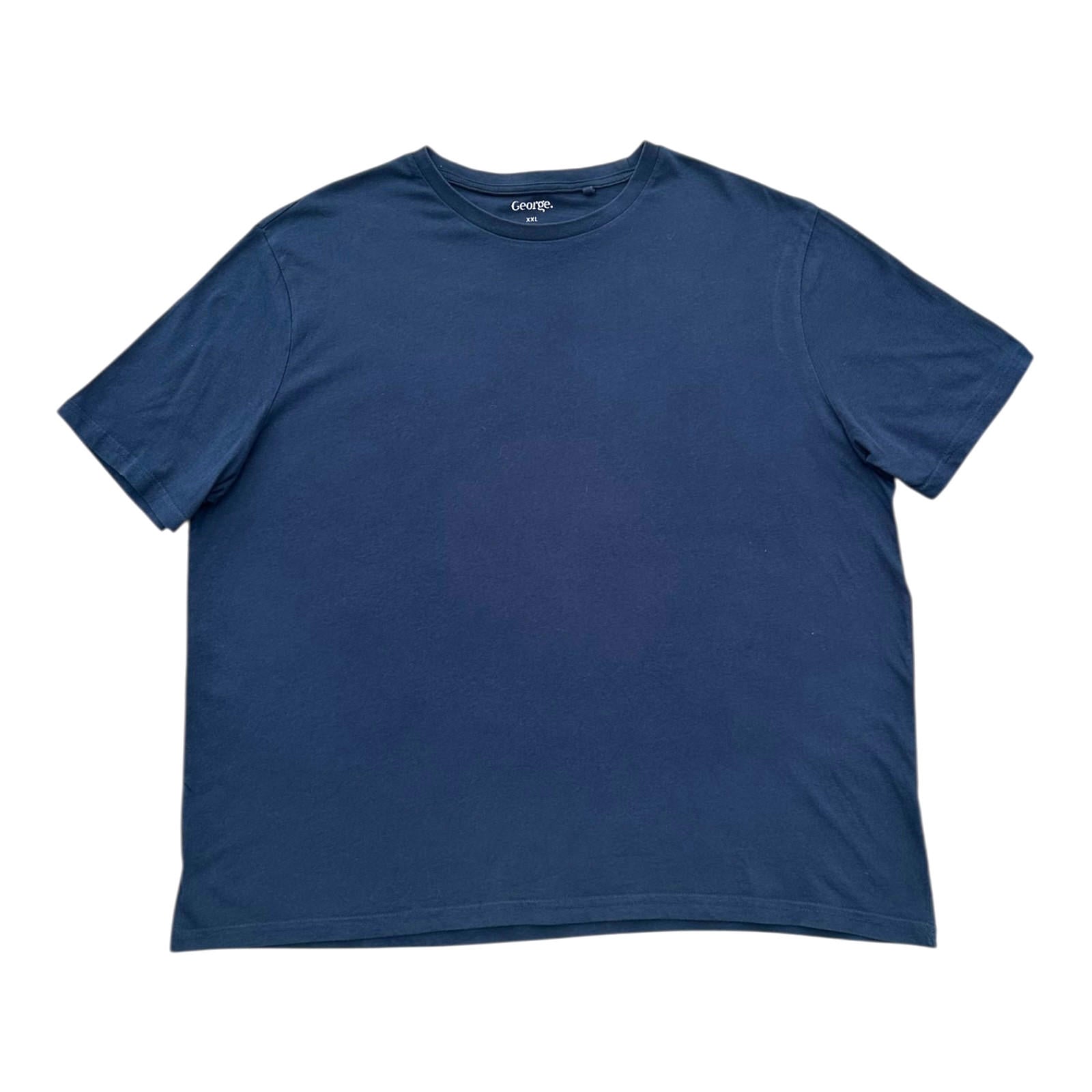 George T-Shirt Men's UK Size 2XL Blue Short Sleeve Crew Neck 100% Cotton