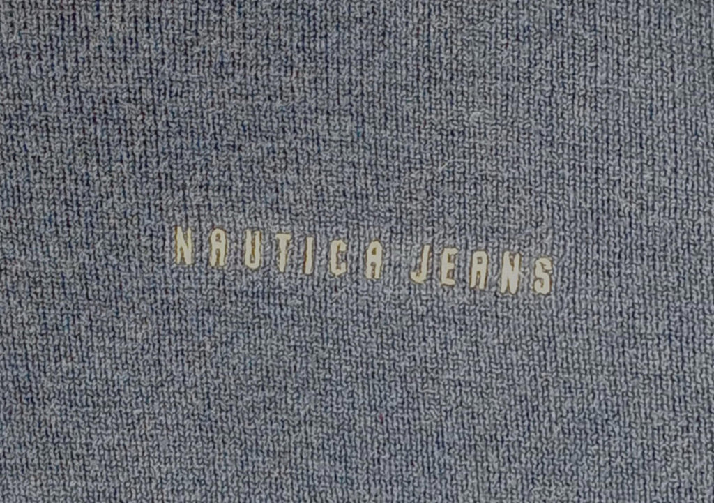 Nautica Knit Jumper Men's UK Size XL Blue Long Sleeve V-Neck Easy Care