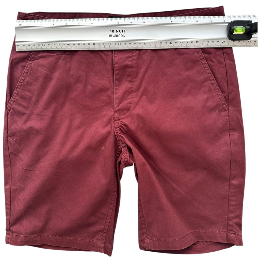 River Island Shorts Men's UK Size 30" W Red Chino Button Summer Casual
