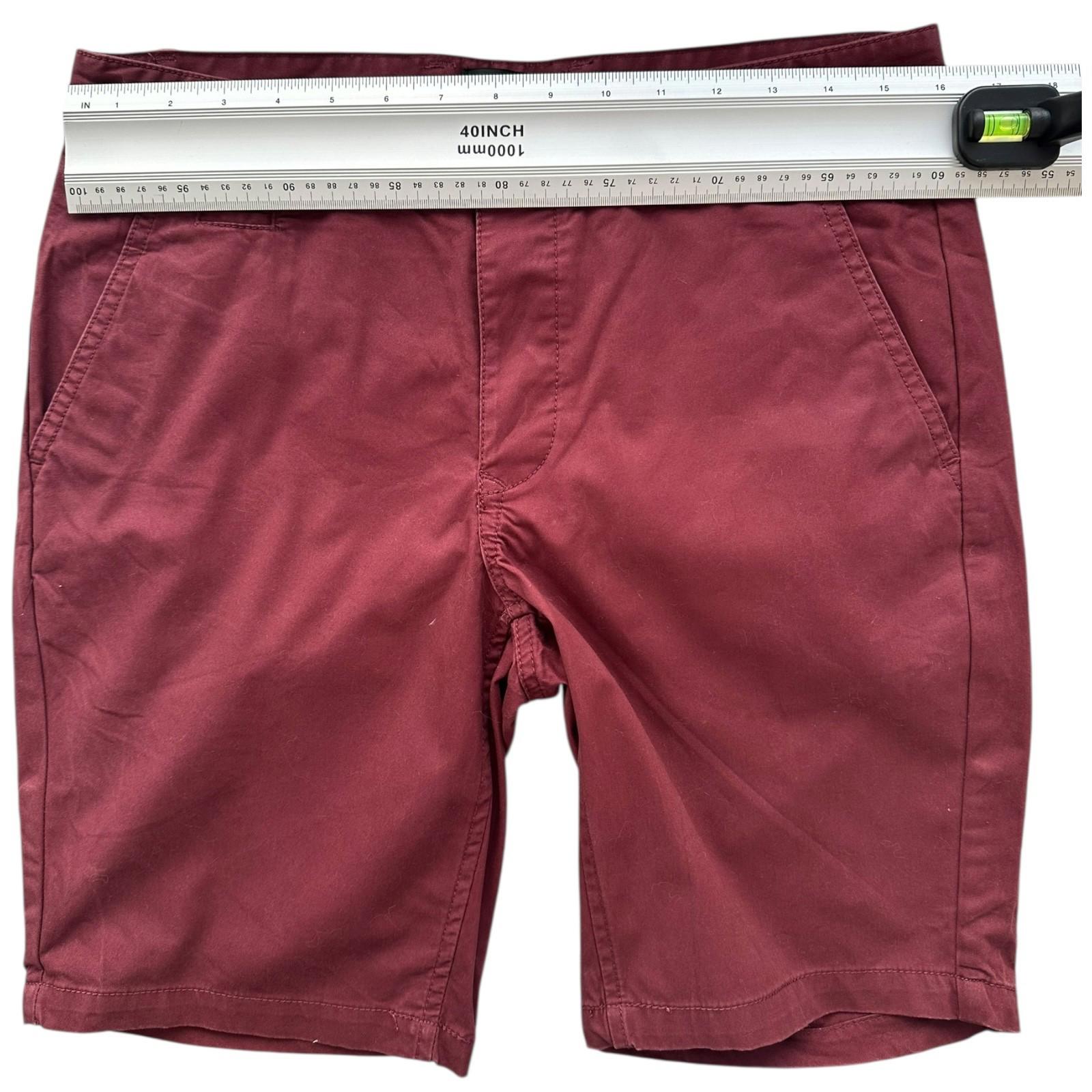 River Island Shorts Men's UK Size 30" W Red Chino Button Summer Casual