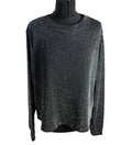 Divided Black Silver Sparkle Sweater Jumper Women’s UK Size L Crew Neck