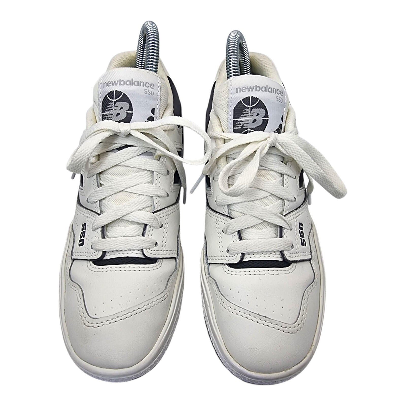 New Balance 550 Trainers Women's UK Size 4 Shoe White Black Synthetic Leather