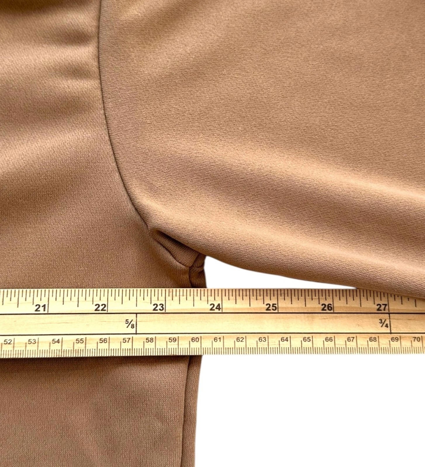 Casual Jumper Men's UK Size XL Brown Long Sleeve Crew Neck Stretch Waist Cuff