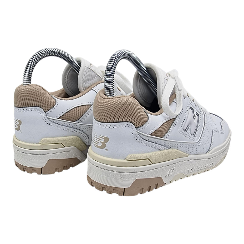 New Balance 550 Trainers Women's UK Size 4 White Tan Synthetic Leather