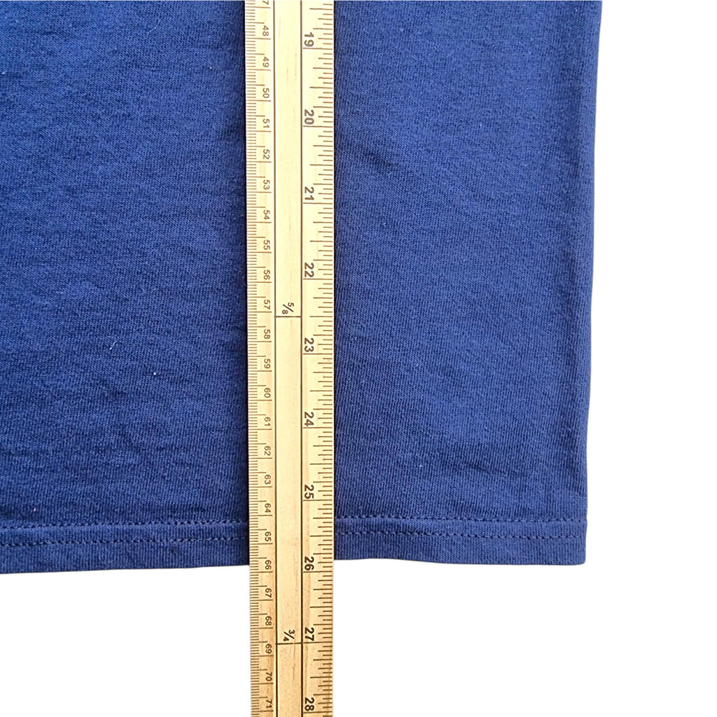 Graphic Print T-Shirt Basketball Men's UK Size M Blue Crew Neck 100% Cotton