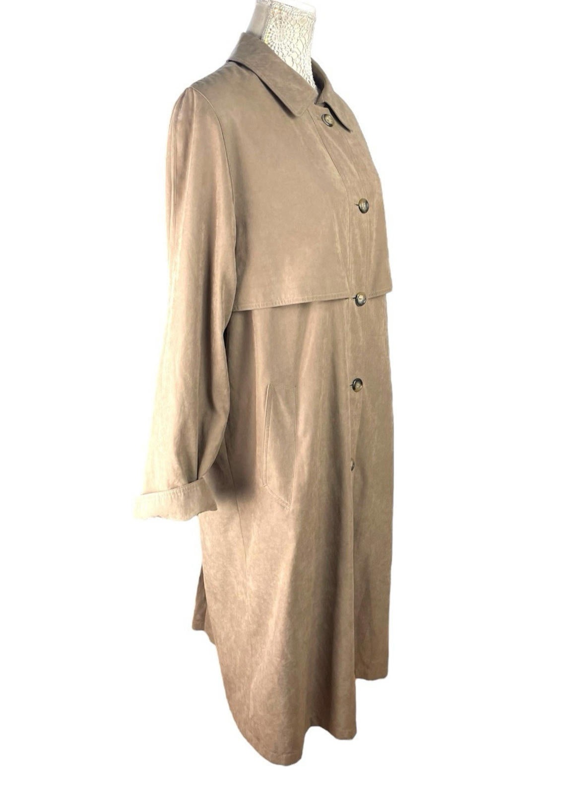 Berkertex Brown Vintage Soft Shell Trench Coat Women’s UK Size 14