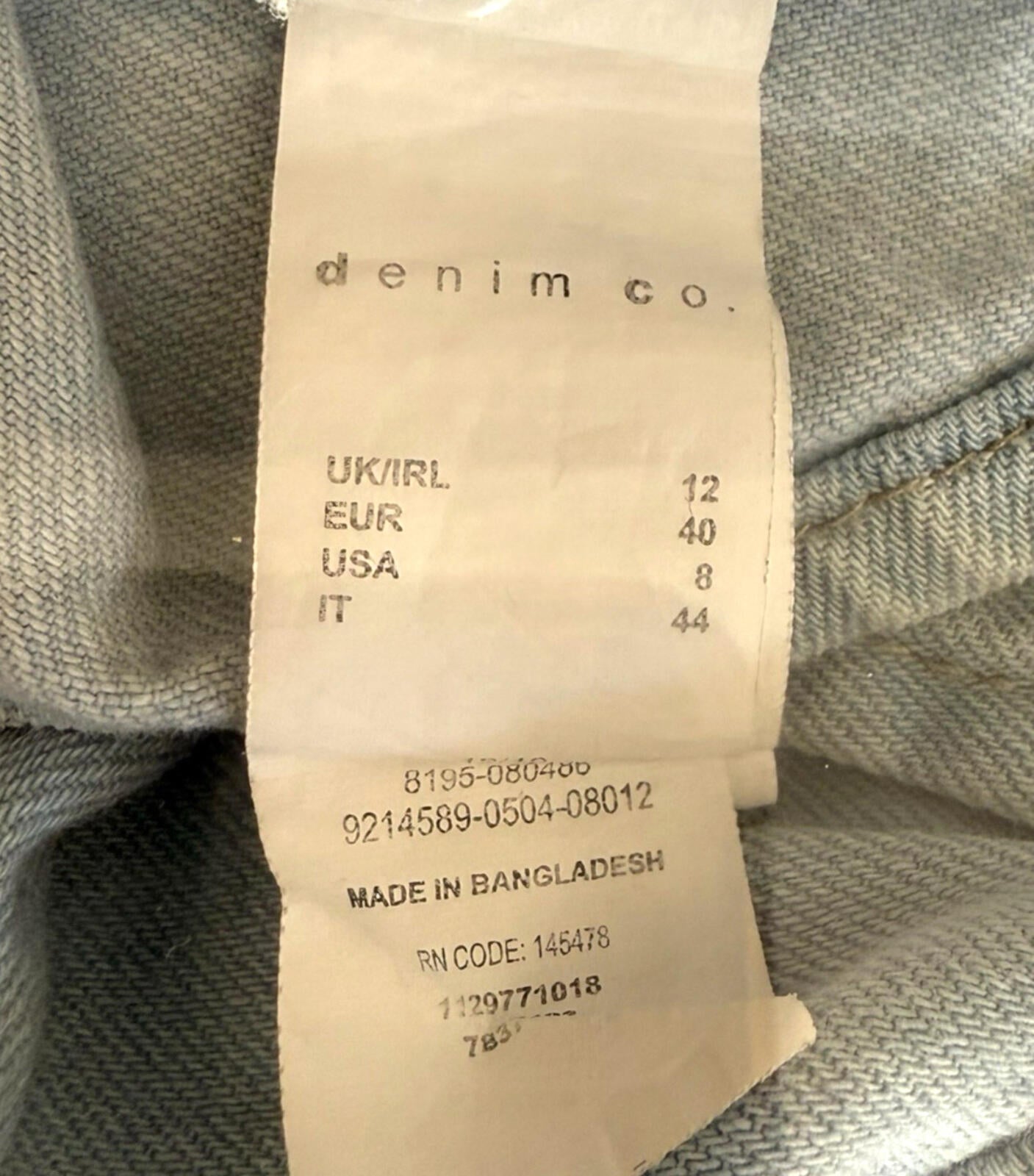 Denim Co Light Denim Shirt Jacket Shacket Collared Long Women’s UK Size 12