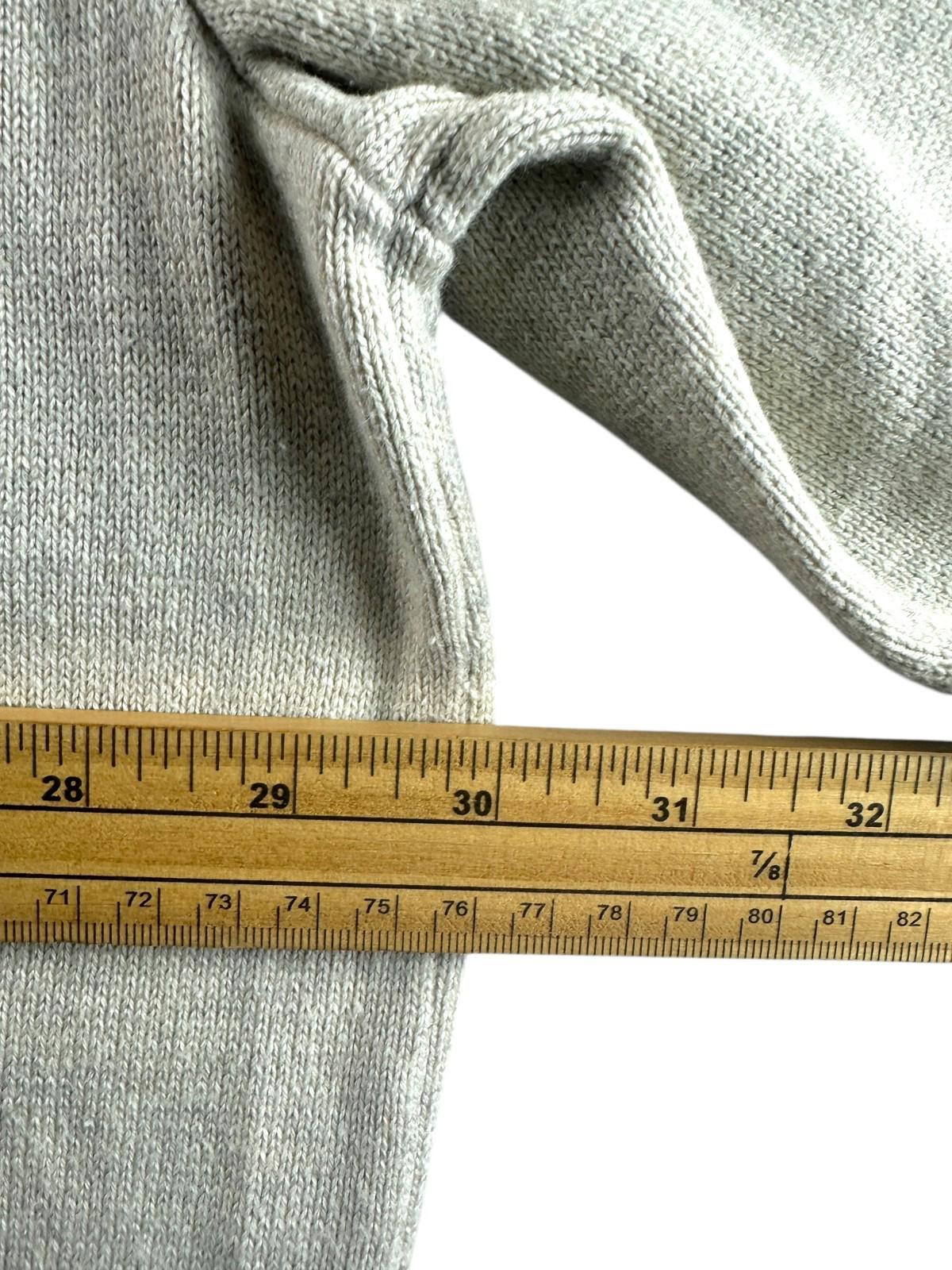 Nautica Knit Jumper Men's UK Size 5XL Beige 100% Cotton Embroidered V-Neck