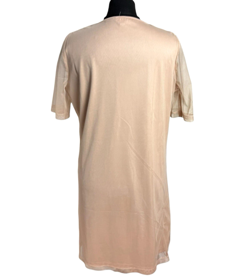 River Island Chiffon Mini Dress Women’s UK Size 12 Floral Embroidered Lined Pink
