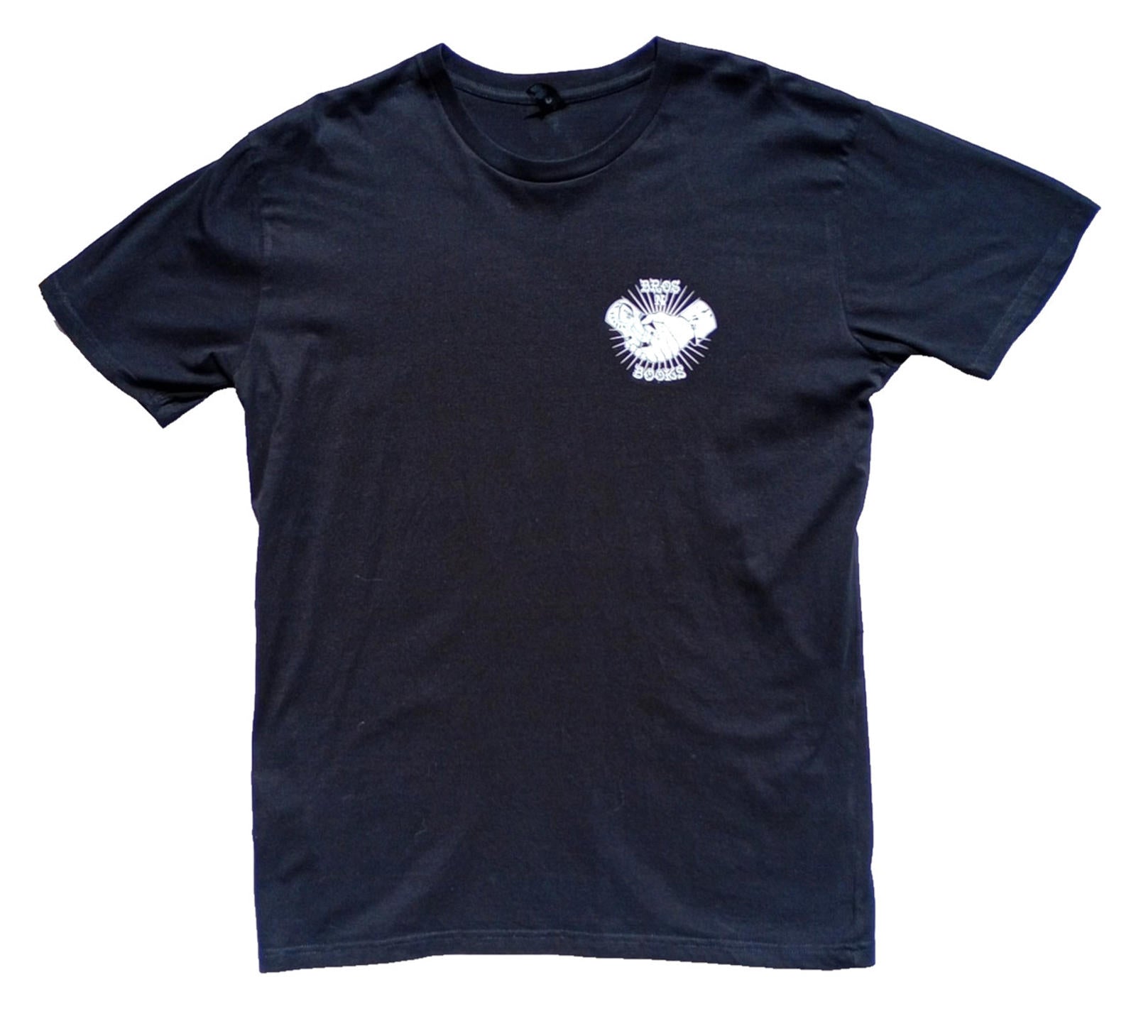 Brothers In Books Graphic Print T-Shirt Men's UK Size XL Black 100% Cotton