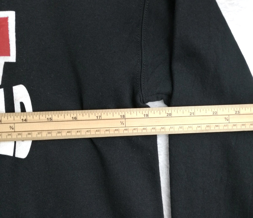 Weathersfield School Sports Hoodie Men's Size S Black Jersey Hooded Pockets