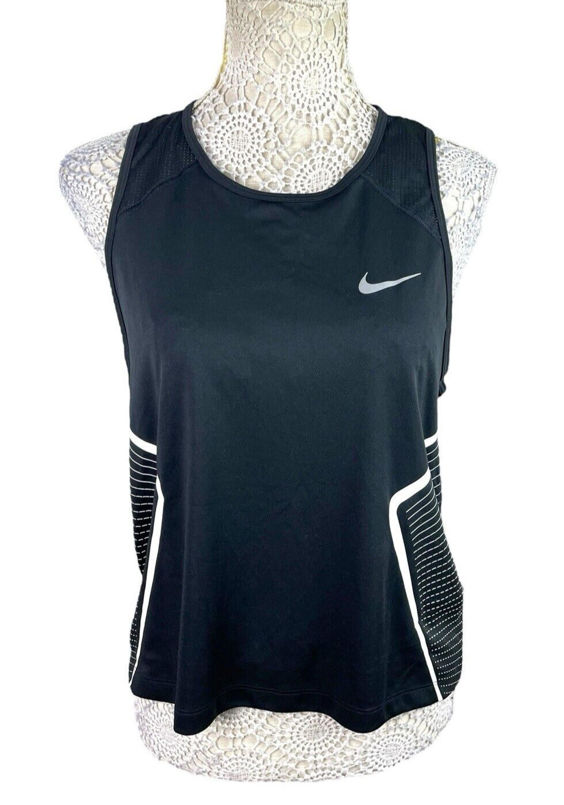Nike Dri Fit Black Activewear Gym Vest Women’s UK Size L