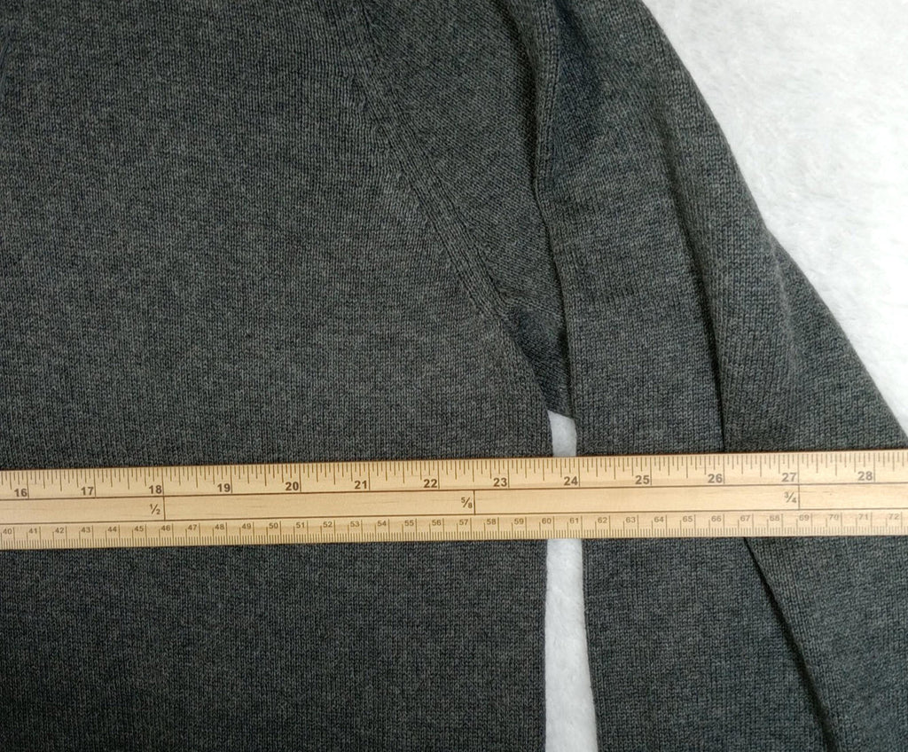 Nautica Knit Jumper Men's UK Size XL Grey Long Sleeve 1/4 Zip Sweater