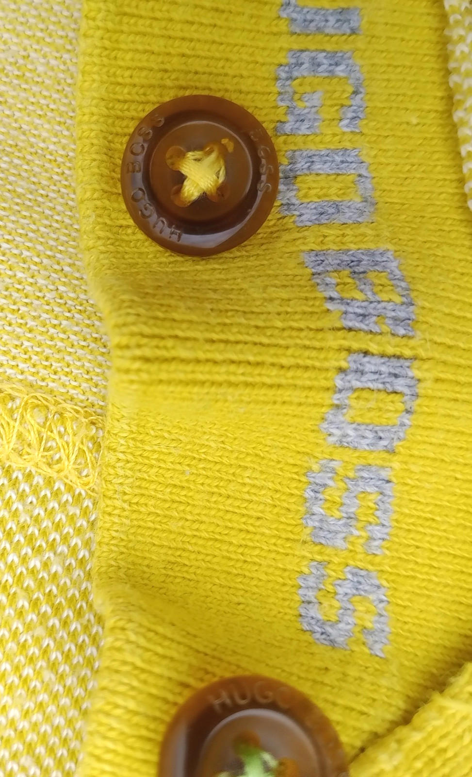 Hugo Boss Polo Shirt Men's UK Size L Yellow Short Sleeve 100% Cotton Easy Care