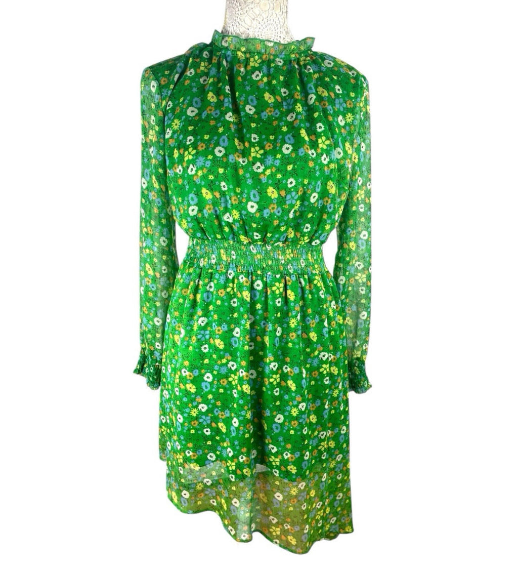 Boohoo Floral Mini Dress Women’s UK Size 12 Fit & Flare Elasticated Waist