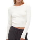 Stradivarius Rib Crop Jumper Long Sleeve Summer Women's UK Size XS