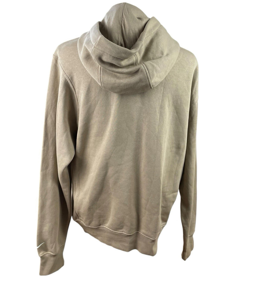 Nike Swoosh Hoodie Fleece Lined Jersey Beige Stone Women’s UK Size S