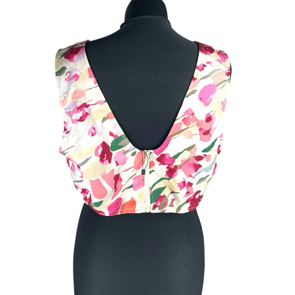 Ravi Famous Boned Croptop Floral Women’s UK Size 16