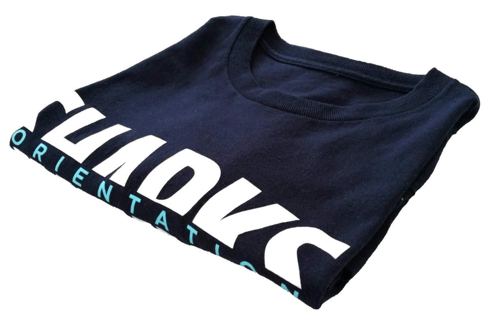Sharks Uni Graphic Print T-Shirt Men's Size S  Navy Crew Neck 100% Cotton