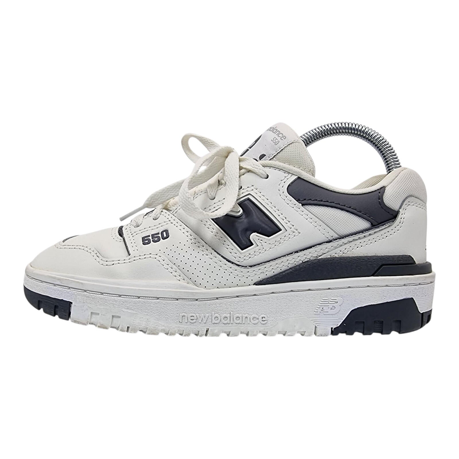 New Balance 550 Trainers Women's UK Size 4 Shoe White Black Synthetic Leather