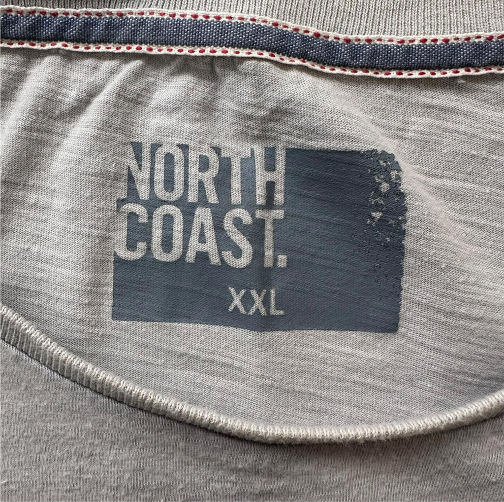 Marks & Spencer T-Shirt Men's UK Size 2XL Grey Short Sleeve Graphic Print Surf