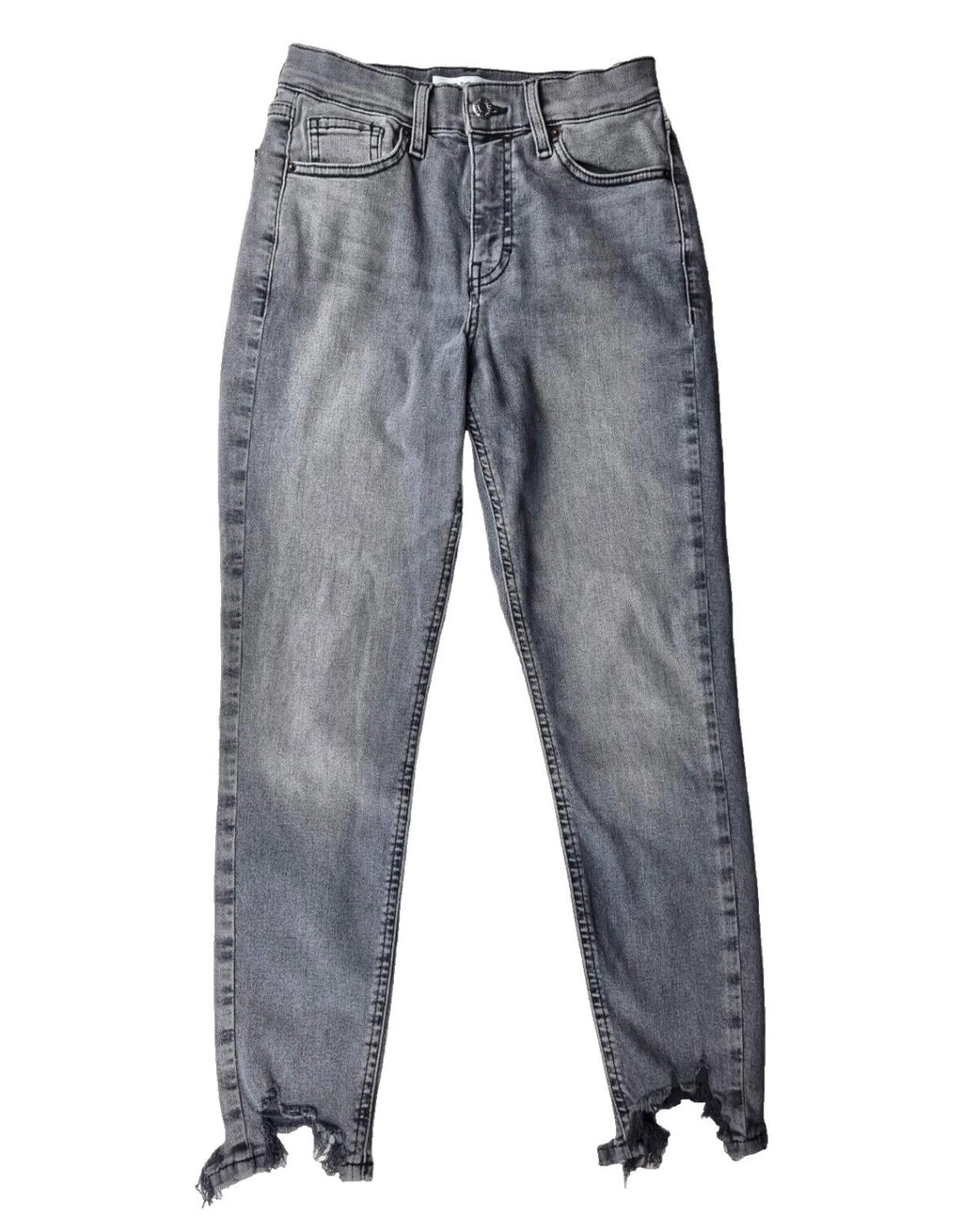 Topshop Jamie Jeans Women's UK Size W26 L28 Grey Denim Petite Ankle Grazer