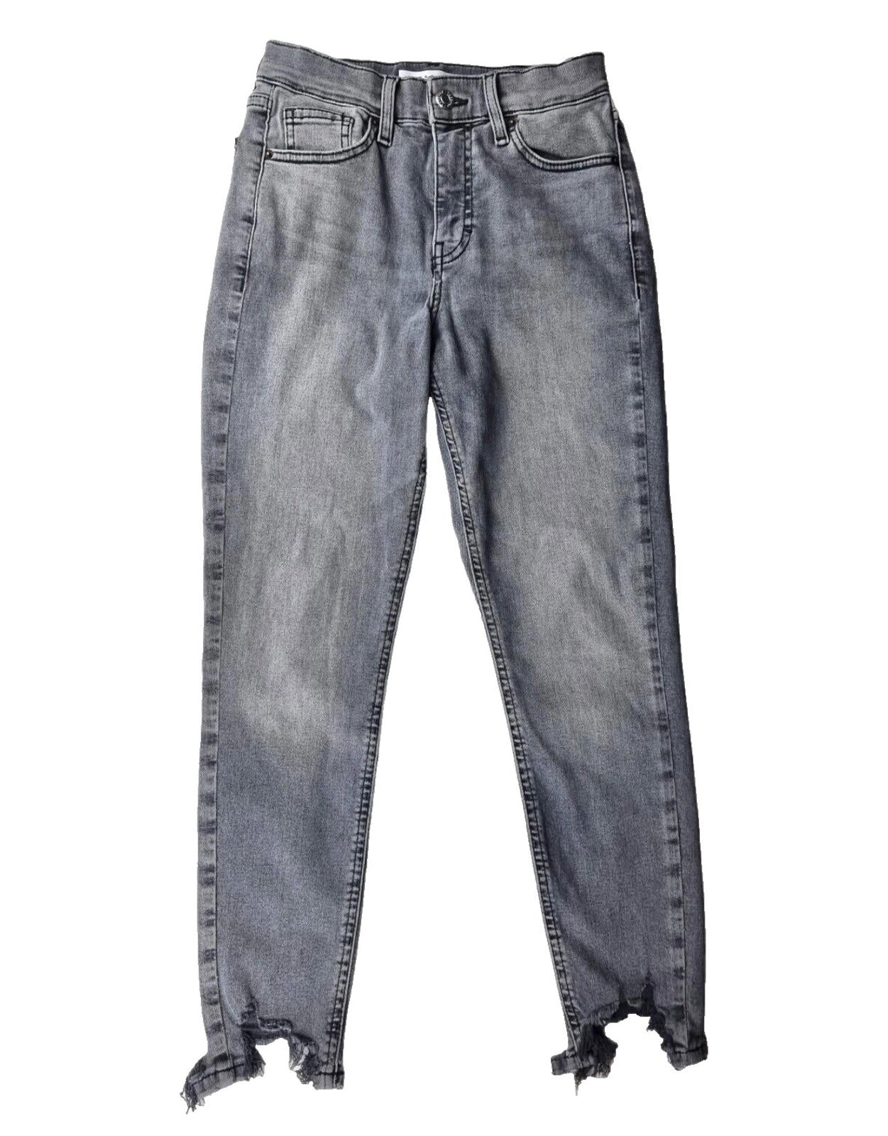 Topshop Jamie Jeans Women's UK Size W26 L28 Grey Denim Petite Ankle Grazer