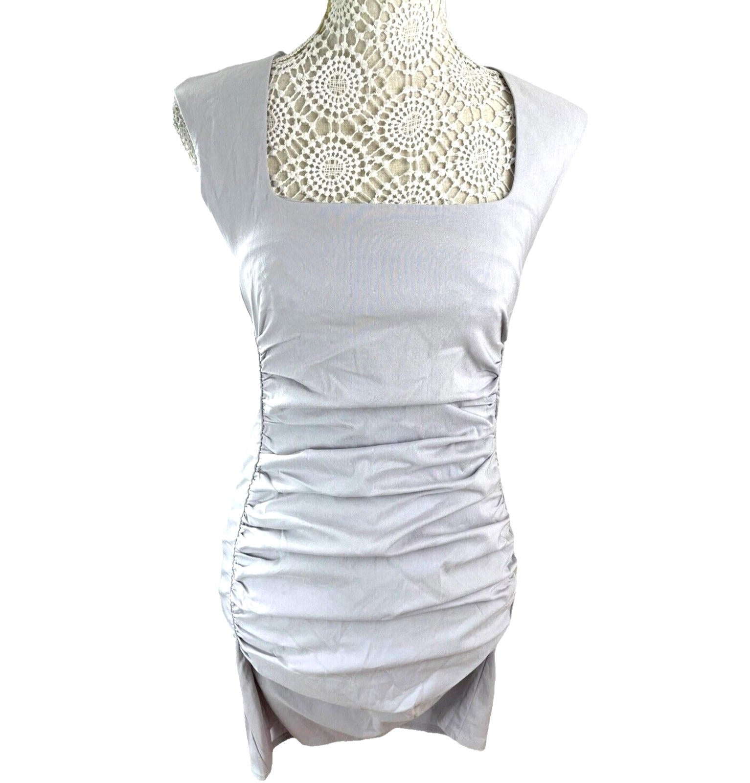 Lilac Formal Maternity Mini Dress UK Size 8 Stretch