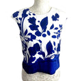 Zara Textured Floral Cotton Blend Crop Top Women's UK Size Small S