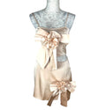 Pretty Little Thing Skirt & Crop Top Women's UK Size 8 Sculptural Petal Satin