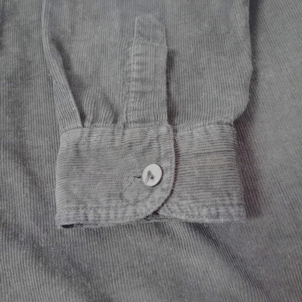 Manhatten Countrystore Corduroy Shirt Men's UK Size M Long Sleeve Black Pockets