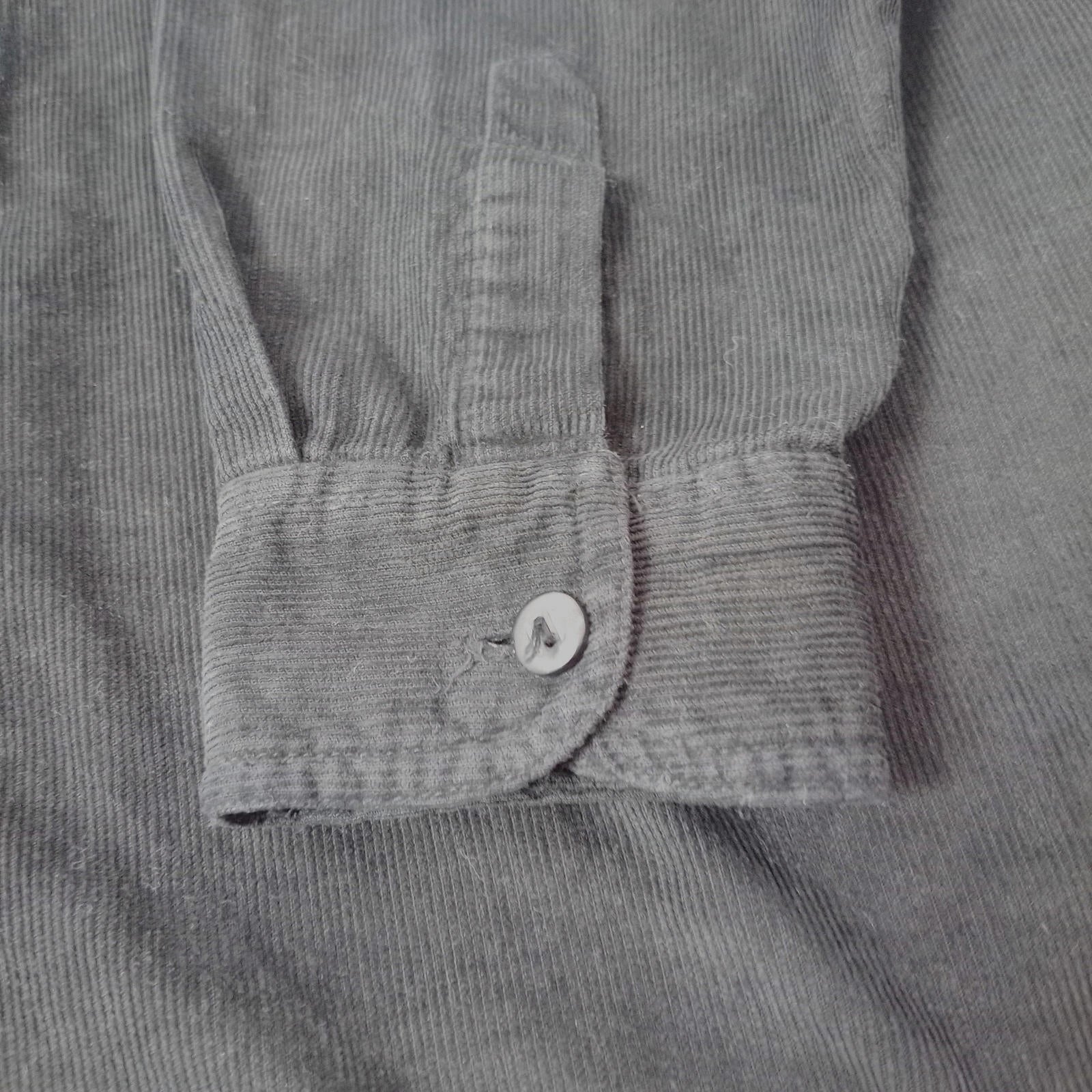 Manhatten Countrystore Corduroy Shirt Men's UK Size M Long Sleeve Black Pockets