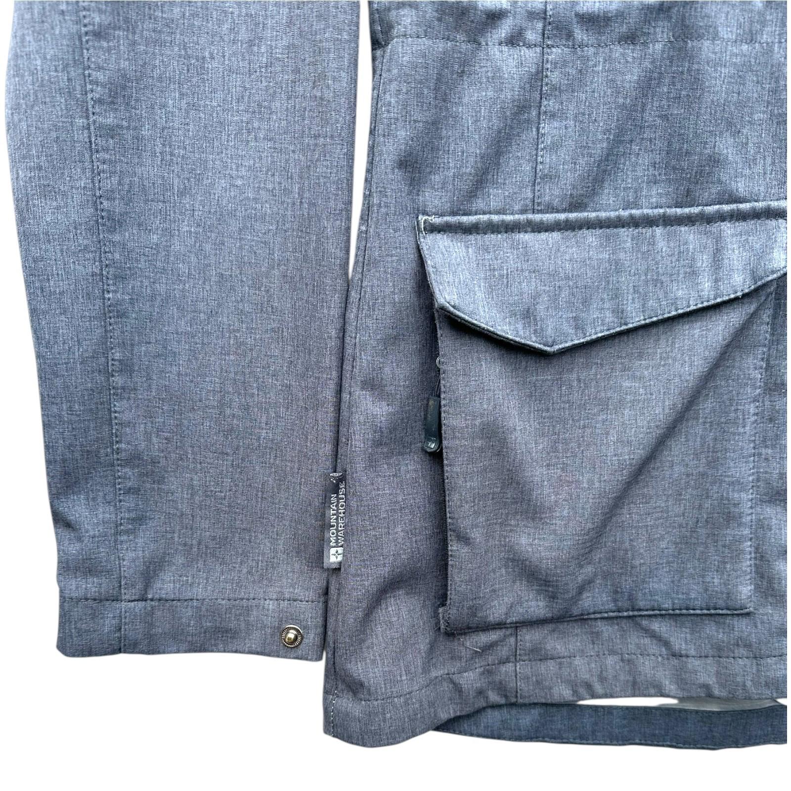 Mountain Warehouse Jacket Women's UK Size 10 Grey Hooded Pockets Soft Shell Coat