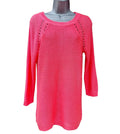 F&F Pink Knit Jumper Dress Crew Neck Women's UK Size 10