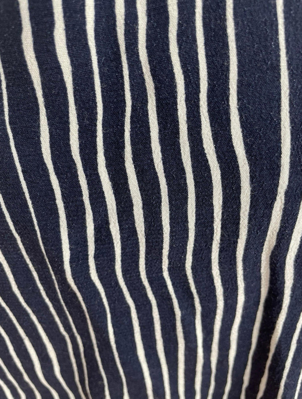 Next Navy Blouse High Neck Striped Lightweight Women’s UK Size 12