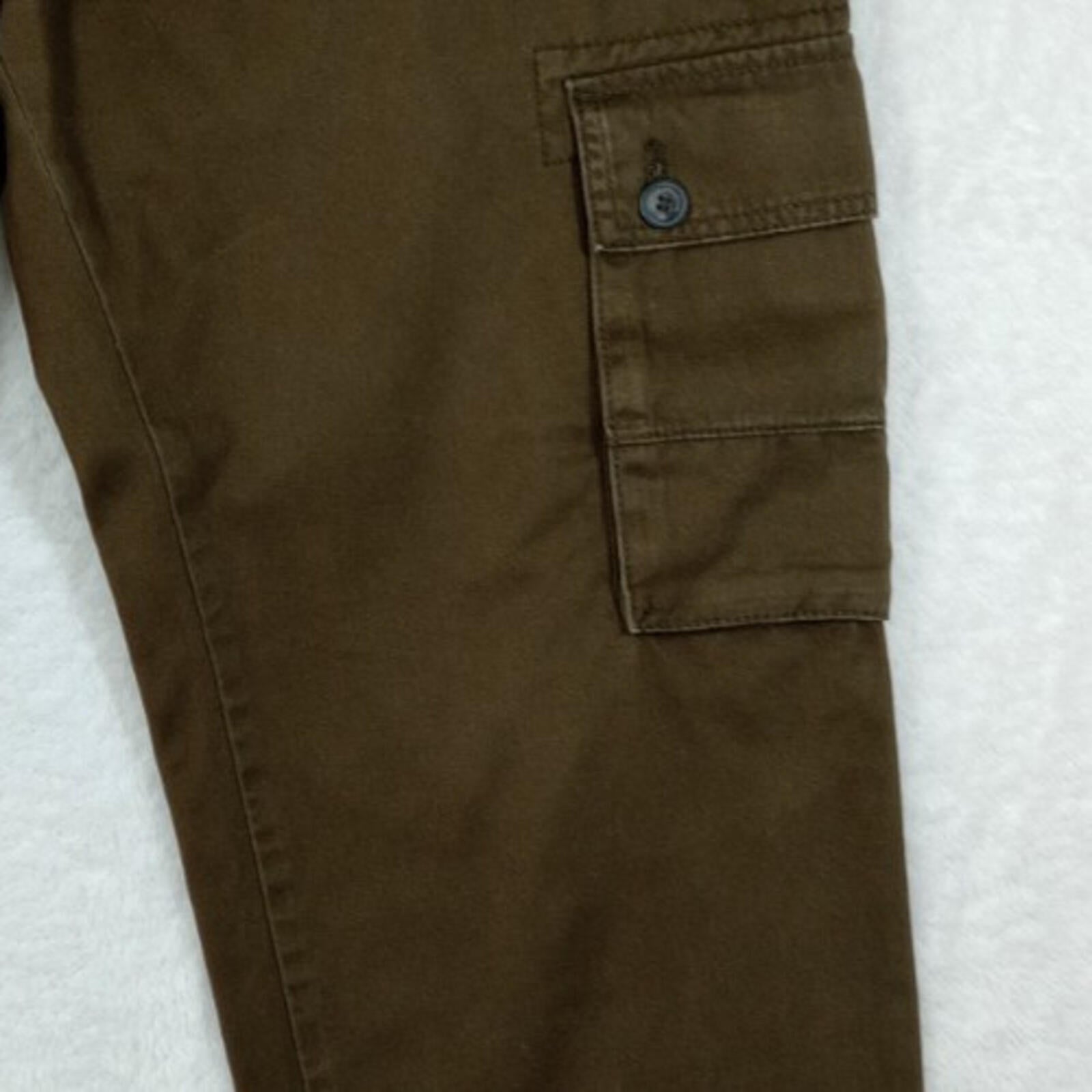 Easy Cargo Trousers Men's UK Size W38 L29 Brown 6 Pocket Design 100% Cotton