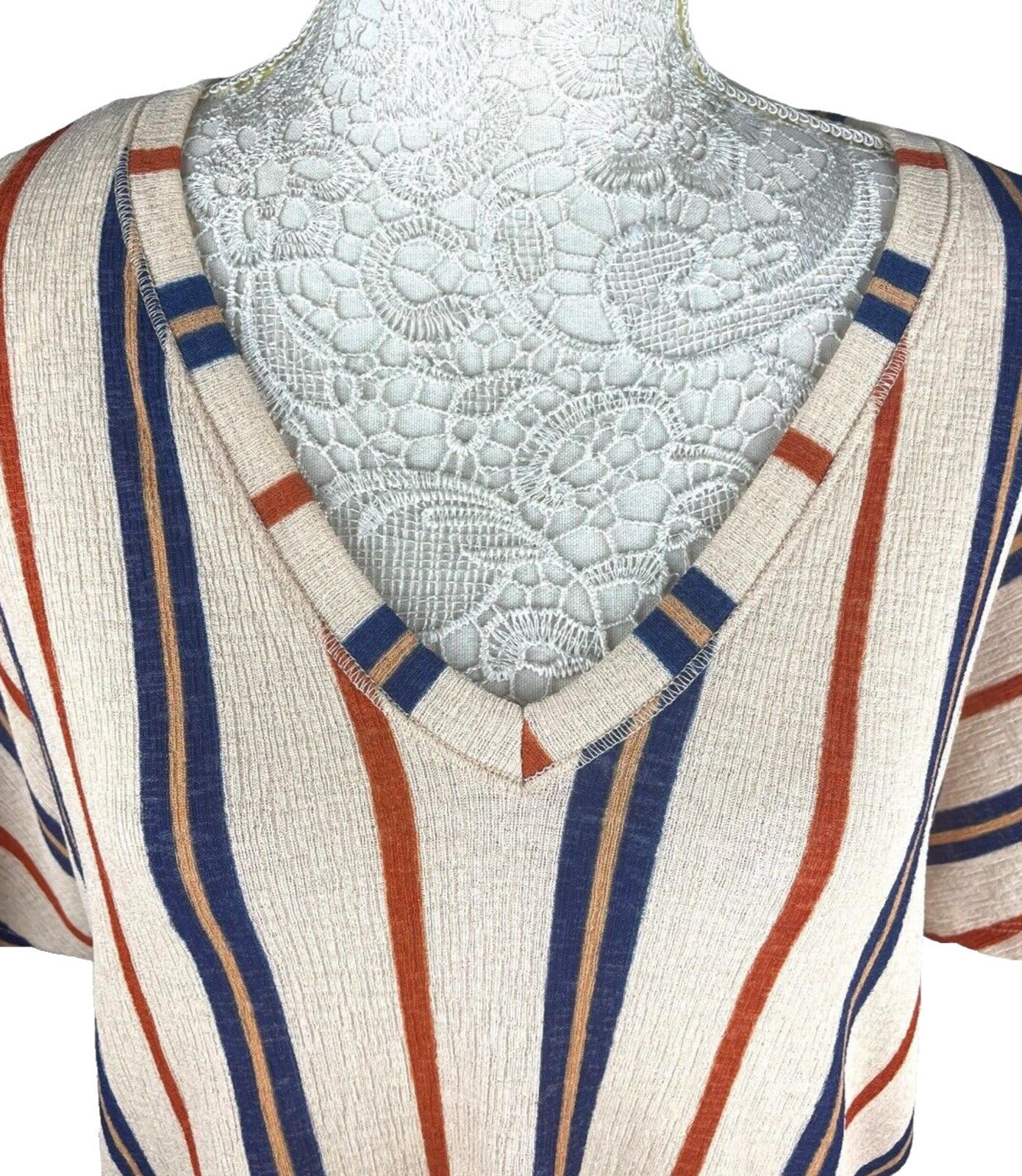 Zara Striped Crop Shirt Blouse Flannel Top Women's UK Size S